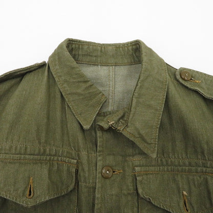 MILITARY衣料 | ミリタリーイリョウ イギリス軍 OVERALLS DENIM BLOUSES ミリタリージャケット カーキグリーン【瀬戸大橋店】