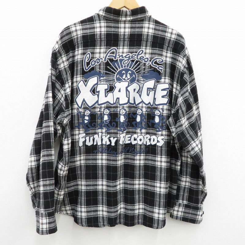 X-LARGE | エクストララージ 長袖シャツ 101233014002 ブラック サイズ：L【瀬戸大橋店】