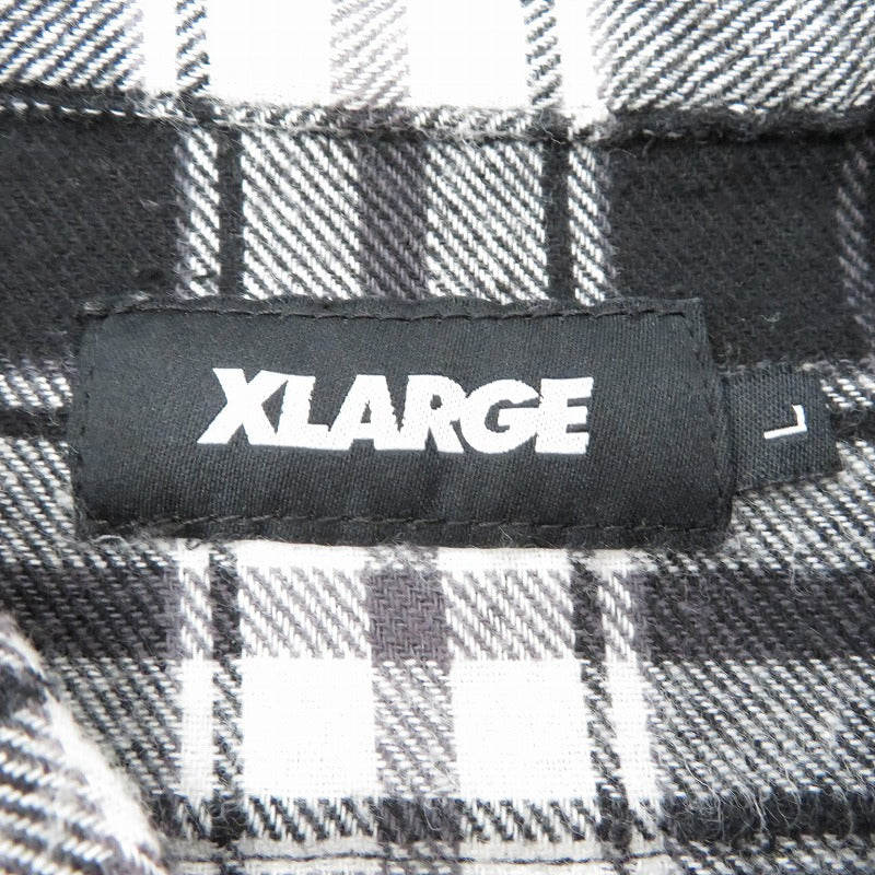 X-LARGE | エクストララージ 長袖シャツ 101233014002 ブラック サイズ：L【瀬戸大橋店】