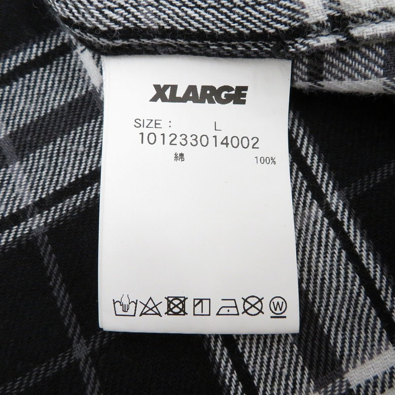 X-LARGE | エクストララージ 長袖シャツ 101233014002 ブラック サイズ：L【瀬戸大橋店】