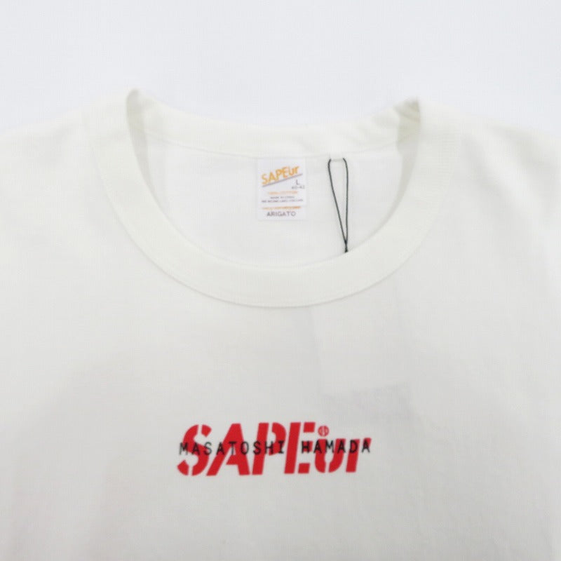 SAPEur | サプール MASATOSHI HAMADA S/S Tee 半袖Ｔシャツ A0022-115 ホワイト サイズ：L【瀬戸大橋店】