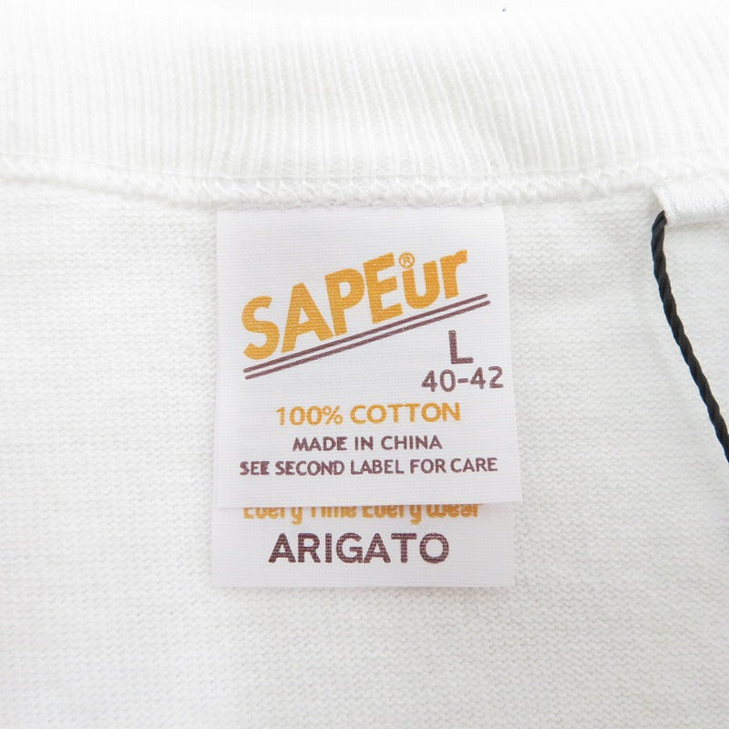 SAPEur | サプール MASATOSHI HAMADA S/S Tee 半袖Ｔシャツ A0022-115 ホワイト サイズ：L【瀬戸大橋店】
