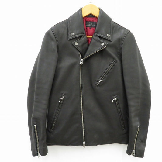 MEN'S BIGI | メンズビギ Union Station 羊革ダブルライダースジャケット レザー M0873LJM902 ブラック サイズ：M【瀬戸大橋店】