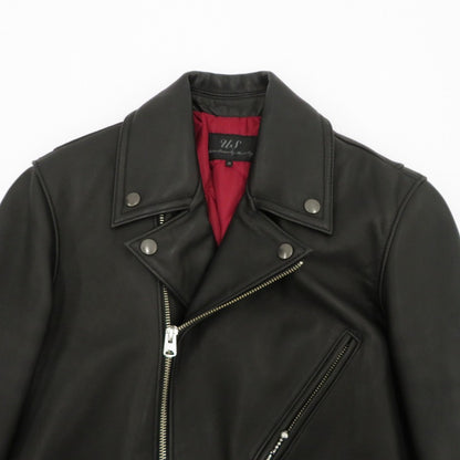 MEN'S BIGI | メンズビギ Union Station 羊革ダブルライダースジャケット レザー M0873LJM902 ブラック サイズ：M【瀬戸大橋店】