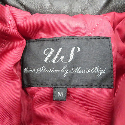 MEN'S BIGI | メンズビギ Union Station 羊革ダブルライダースジャケット レザー M0873LJM902 ブラック サイズ：M【瀬戸大橋店】