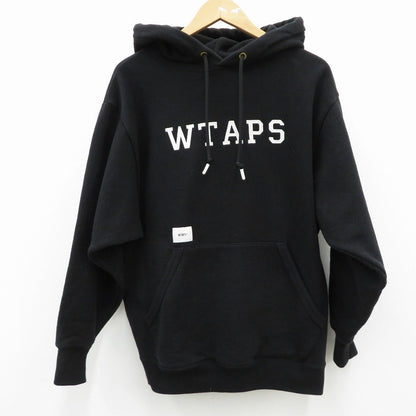 W)TAPS | ダブルタップス Academy / Hoody / Cotton. College パーカー 241ATDT-CSM04 ブラック サイズ：1【瀬戸大橋店】