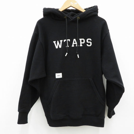 W)TAPS | ダブルタップス Academy / Hoody / Cotton. College パーカー 241ATDT-CSM04 ブラック サイズ：1【瀬戸大橋店】