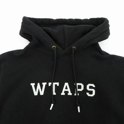 W)TAPS | ダブルタップス Academy / Hoody / Cotton. College パーカー 241ATDT-CSM04 ブラック サイズ：1【瀬戸大橋店】