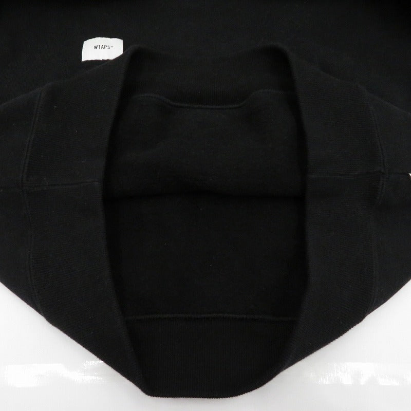 W)TAPS | ダブルタップス Academy / Hoody / Cotton. College パーカー 241ATDT-CSM04 ブラック サイズ：1【瀬戸大橋店】