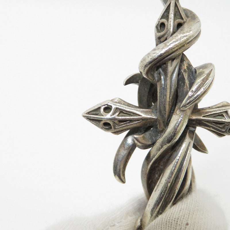 M'S COLLECTION | エムズコレクション TENTACLES CROSS PENDANT L ペンダントトップ X0238 シルバー【瀬戸大橋店】