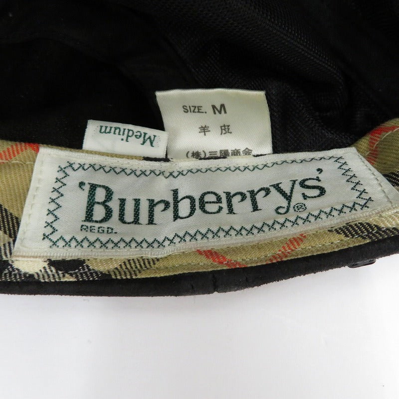 Burberry's | バーバリーズ ﾗﾑﾚｻﾞｰ ハンチング ブラック サイズ：M【瀬戸大橋店】