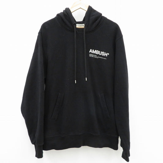 AMBUSH | アンブッシュ ワークショップフーディー AMBUSH パーカー ブラック サイズ：L【瀬戸大橋店】