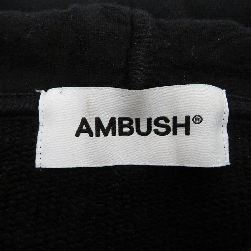 AMBUSH | アンブッシュ ワークショップフーディー AMBUSH パーカー ブラック サイズ：L【瀬戸大橋店】