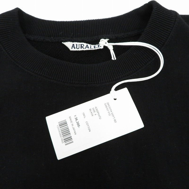 AURALEE | オーラリー SMOOTH SOFT BD SWEAT P/O スウェット A26SP0TU ブラック サイズ：4【瀬戸大橋店】