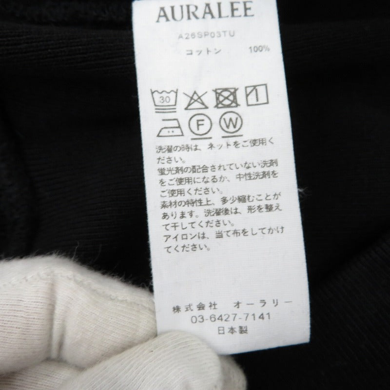 AURALEE | オーラリー SMOOTH SOFT BD SWEAT P/O スウェット A26SP0TU ブラック サイズ：4【瀬戸大橋店】