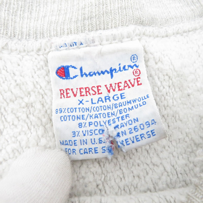 Champion | チャンピオン ﾘﾊﾞｰｽｳｨｰﾌﾞ/刺?ﾀｸﾞ スウェット グレー サイズ：XL【瀬戸大橋店】