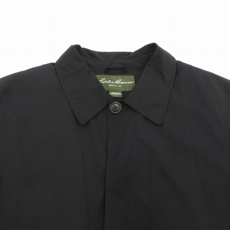 Eddie Bauer | エディー・バウアー 2WAY ステンカラーコート ブラック サイズ：L【瀬戸大橋店】