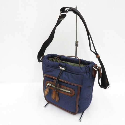 Berluti | ベルルッティ ナイロン スクリット メッセンジャーバッグ ショルダーバッグ I 1212 ネイビー【瀬戸大橋店】