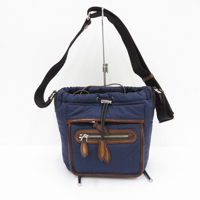 Berluti | ベルルッティ ナイロン スクリット メッセンジャーバッグ ショルダーバッグ I 1212 ネイビー【瀬戸大橋店】