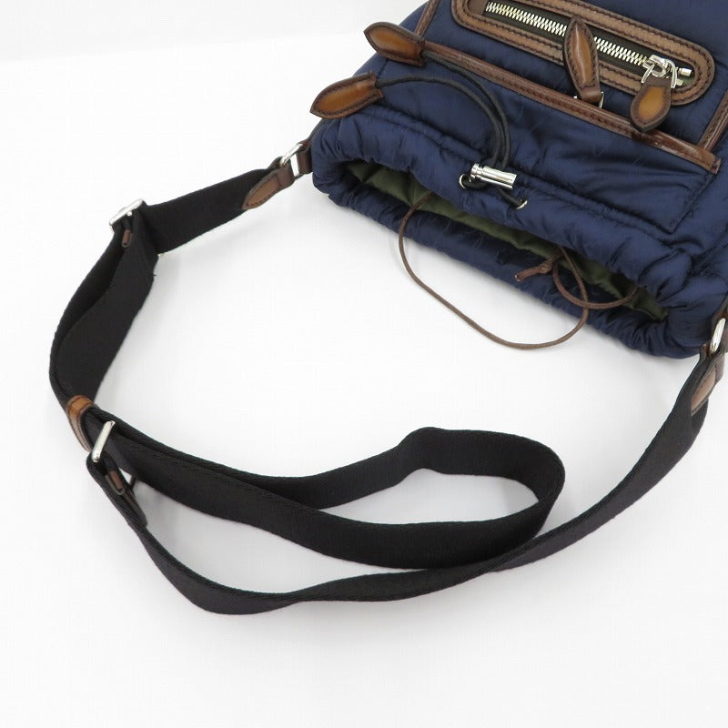 Berluti | ベルルッティ ナイロン スクリット メッセンジャーバッグ ショルダーバッグ I 1212 ネイビー【瀬戸大橋店】