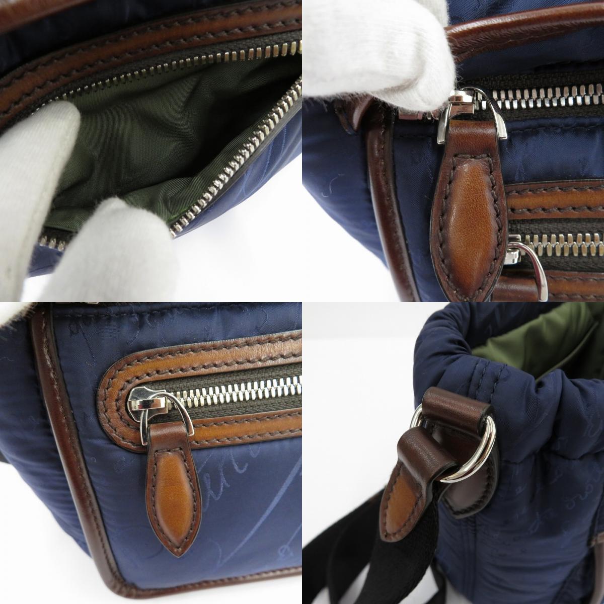 Berluti | ベルルッティ ナイロン スクリット メッセンジャーバッグ ショルダーバッグ I 1212 ネイビー【瀬戸大橋店】