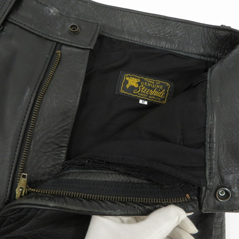 AERO LEATHER | エアロレザー パンツ ブラック【瀬戸大橋店】