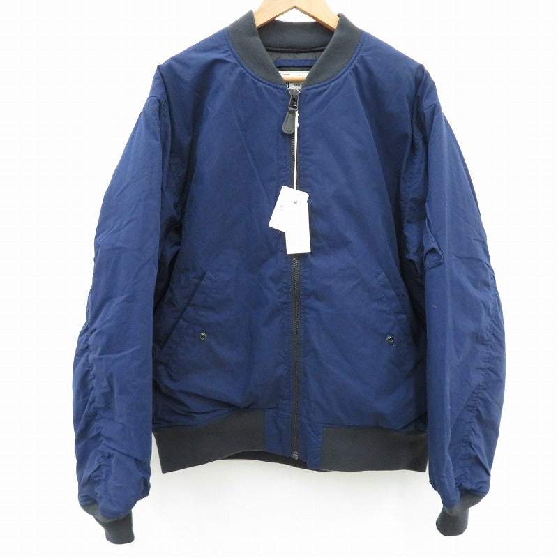 HOUSTON | ヒューストン Light MA-1 Flight JKT ミリタリージャケット 51308 ネイビー サイズ：XXL【瀬戸大橋店】