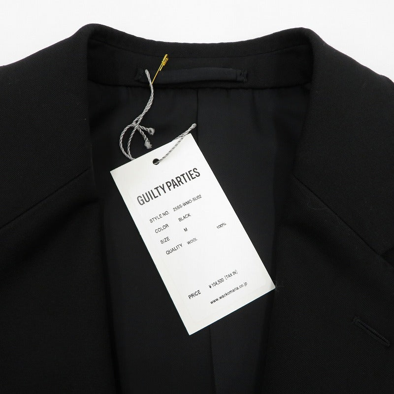 WACKOMARIA | ワコマリア ×DORMEUIL/SINGLE BREASTED JACKET/TROUSERS セットアップ 25SS-WMO-SU02/25SS-WMP-TR04 ブラック サイズ：M【瀬戸大橋店】