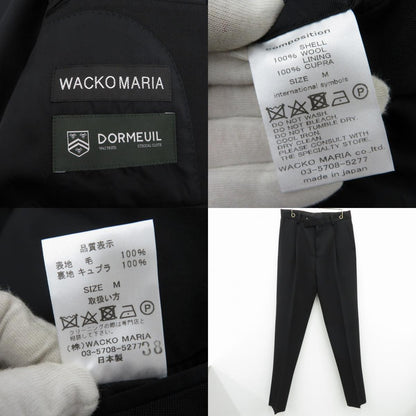 WACKOMARIA | ワコマリア ×DORMEUIL/SINGLE BREASTED JACKET/TROUSERS セットアップ 25SS-WMO-SU02/25SS-WMP-TR04 ブラック サイズ：M【瀬戸大橋店】