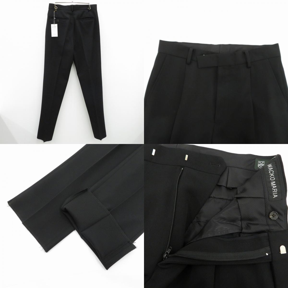 WACKOMARIA | ワコマリア ×DORMEUIL/SINGLE BREASTED JACKET/TROUSERS セットアップ 25SS-WMO-SU02/25SS-WMP-TR04 ブラック サイズ：M【瀬戸大橋店】