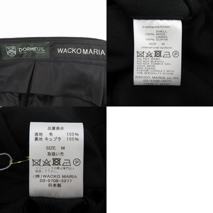 WACKOMARIA | ワコマリア ×DORMEUIL/SINGLE BREASTED JACKET/TROUSERS セットアップ 25SS-WMO-SU02/25SS-WMP-TR04 ブラック サイズ：M【瀬戸大橋店】