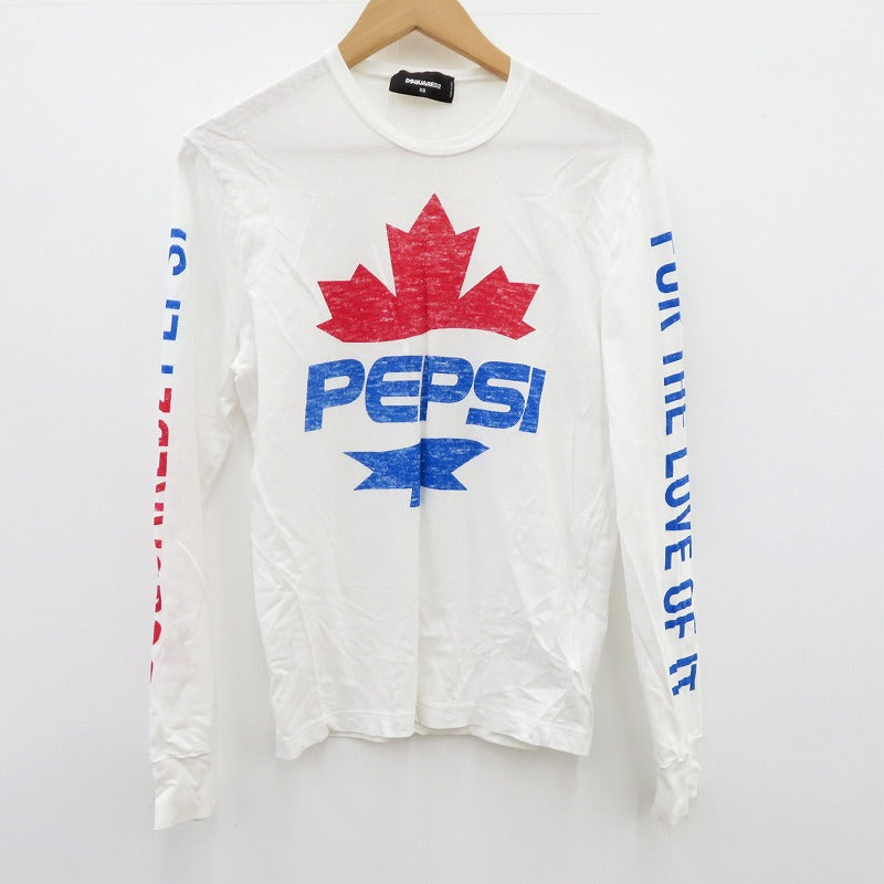 DSQUARED2 | ディースクエアード ×Pepsi 長袖Ｔシャツ S78GD0042 ホワイト サイズ：XS【瀬戸大橋店】