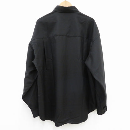 COOTIE | クーティー TECHWOOL Fly Front L/S Shirt 長袖シャツ CTE-25A405 ブラック サイズ：M【瀬戸大橋店】