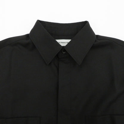 COOTIE | クーティー TECHWOOL Fly Front L/S Shirt 長袖シャツ CTE-25A405 ブラック サイズ：M【瀬戸大橋店】