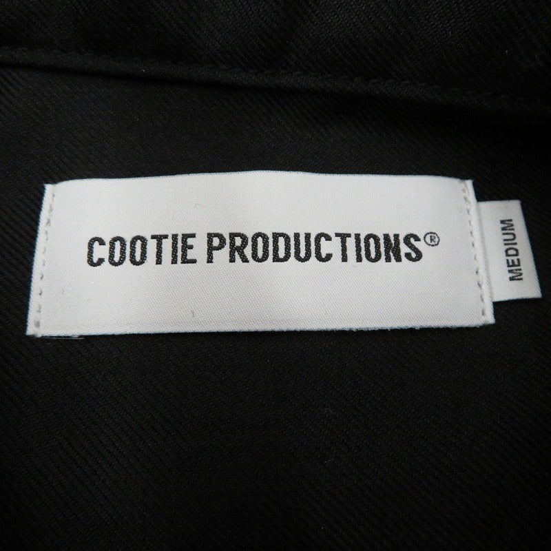 COOTIE | クーティー TECHWOOL Fly Front L/S Shirt 長袖シャツ CTE-25A405 ブラック サイズ：M【瀬戸大橋店】