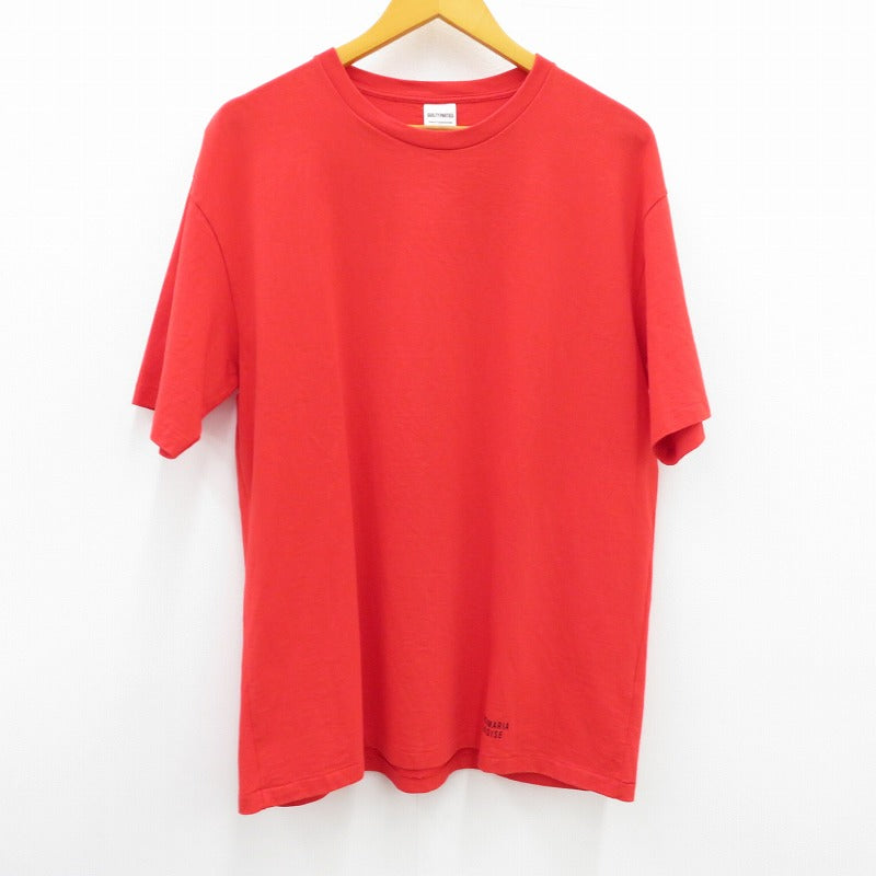 WACKOMARIA | ワコマリア WASHED HEAVY WEIGHT CREW NECK T-SHIRT 半袖Ｔシャツ 25SS-WMT-WT09 レッド サイズ：M【瀬戸大橋店】