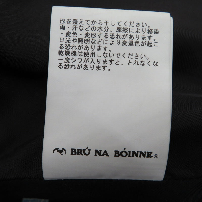 BRU NA BOINNE | ブルーナボイン ｱﾗﾝｼﾞｬｹｯﾄ ﾎｰｽﾊｲﾄﾞ レザー 5L-0001-2 ブラック サイズ：1【瀬戸大橋店】