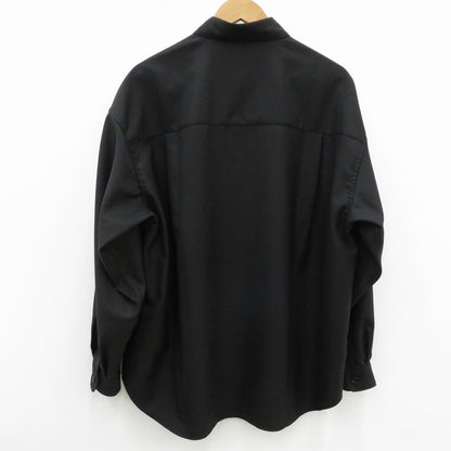 COOTIE | クーティー TECHWOOL Fly Front L/S Shirt 長袖シャツ CTE-25A405 ブラック サイズ：S【瀬戸大橋店】