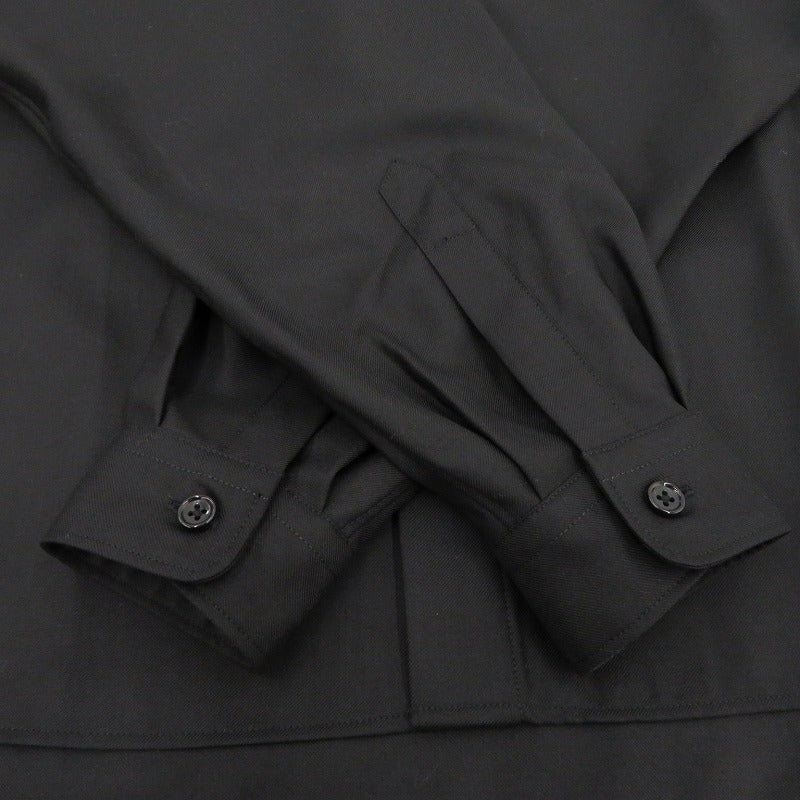 COOTIE | クーティー TECHWOOL Fly Front L/S Shirt 長袖シャツ CTE-25A405 ブラック サイズ：S【瀬戸大橋店】