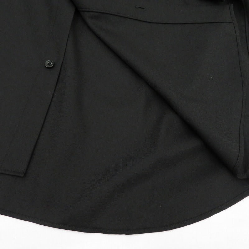 COOTIE | クーティー TECHWOOL Fly Front L/S Shirt 長袖シャツ CTE-25A405 ブラック サイズ：S【瀬戸大橋店】