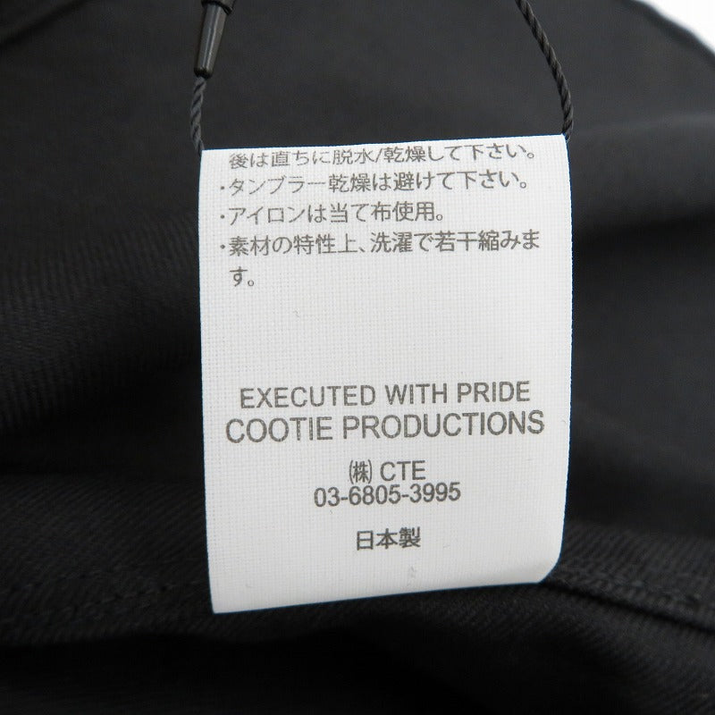 COOTIE | クーティー TECHWOOL Fly Front L/S Shirt 長袖シャツ CTE-25A405 ブラック サイズ：S【瀬戸大橋店】
