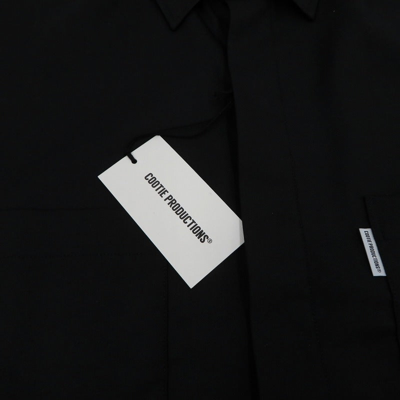 COOTIE | クーティー TECHWOOL Fly Front L/S Shirt 長袖シャツ CTE-25A405 ブラック サイズ：S【瀬戸大橋店】
