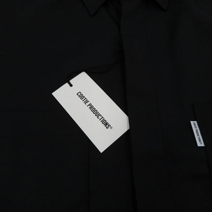 COOTIE | クーティー TECHWOOL Fly Front L/S Shirt 長袖シャツ CTE-25A405 ブラック サイズ：S【瀬戸大橋店】