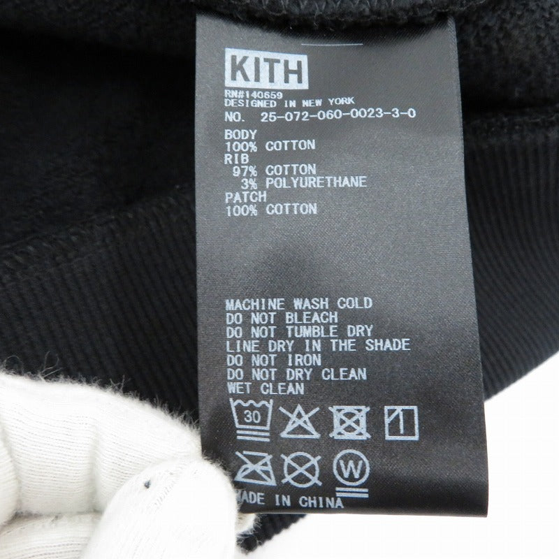KITH | キース ×JAWS Japanese Poster Nelson Crew スウェット 25-072-060-0023-3-0 ブラック サイズ：S【瀬戸大橋店】