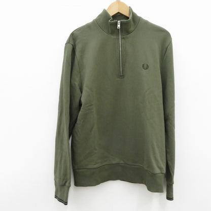 FRED PERRY | フレッドペリー Half Zip Sweatshirt スウェット M3574 カーキ サイズ：M【瀬戸大橋店】