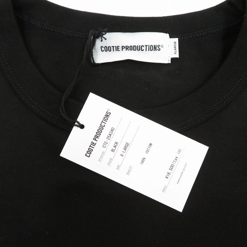 COOTIE | クーティー Oversized Print L/S Tee 長袖Ｔシャツ CTE-25A340 ブラック サイズ：XL【瀬戸大橋店】