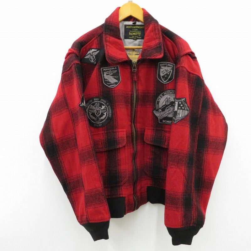 schott | ショット M-422B その他アウター レッド サイズ：XL【瀬戸大橋店】