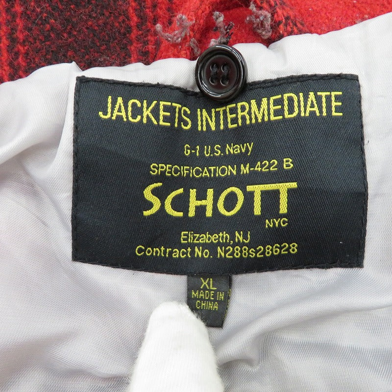 schott | ショット M-422B その他アウター レッド サイズ：XL【瀬戸大橋店】