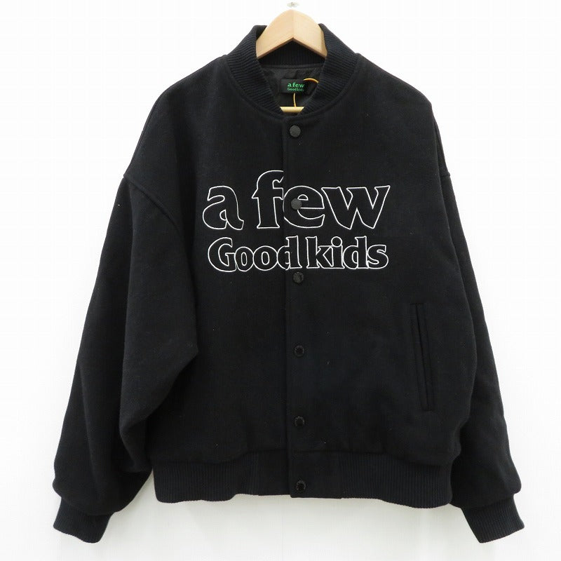 A FEW GOOD KIDS | アヒューグッドキッズ ANGEL COLLEGE JACKET スタジャン ブラック サイズ：L【瀬戸大橋店】