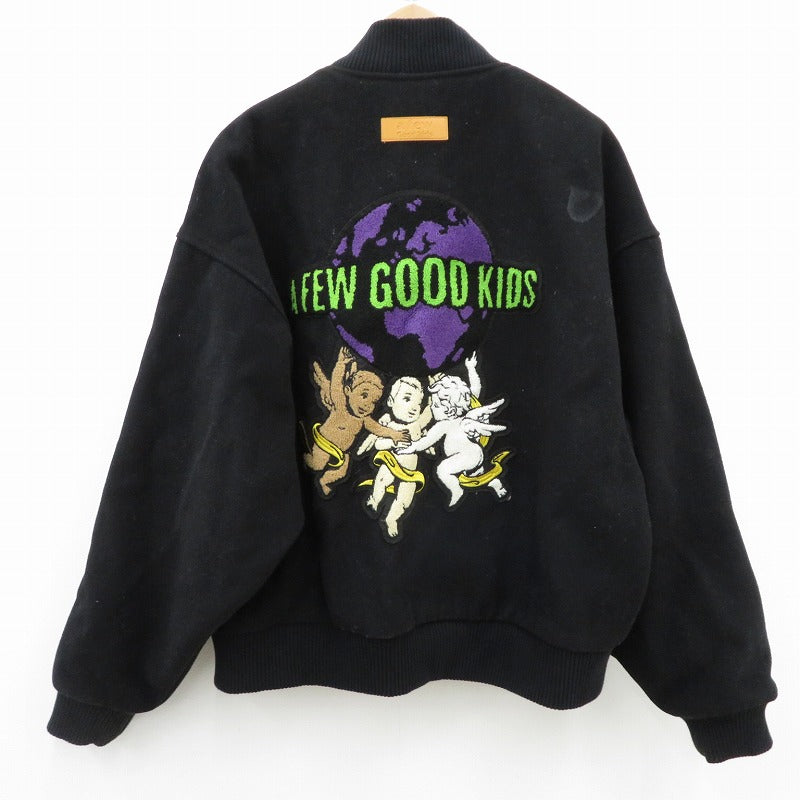 A FEW GOOD KIDS | アヒューグッドキッズ ANGEL COLLEGE JACKET スタジャン ブラック サイズ：L【瀬戸大橋店】